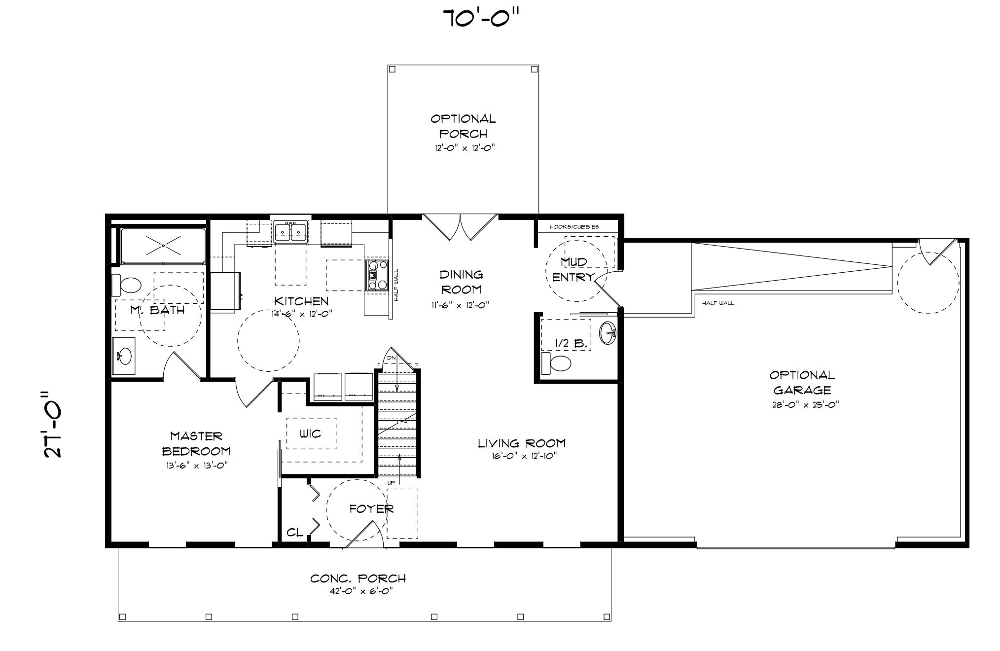 Middleport 3 Bedroom Cape Cod Floor Plan